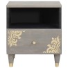 Cabinet de chevet Gris 40 x 33 x 46 cm Bois de mangue massif 629967629967