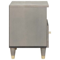 Cabinet de chevet Gris 40 x 33 x 46 cm Bois de mangue massif 629967629967
