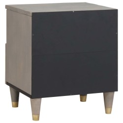 Cabinet de chevet Gris 40 x 33 x 46 cm Bois de mangue massif 629967629967