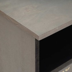 Cabinet de chevet Gris 40 x 33 x 46 cm Bois de mangue massif 629967629967