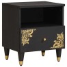 Cabinet de chevet Noir 40 x 33 x 46 cm Bois de mangue massif 629969629969
