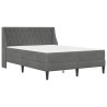 Cadre de lit avec matelas Gris foncé 140 x 190 cm Velours 629980629980