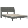 Cadre de lit avec matelas Gris foncé 140 x 190 cm Velours 629980629980