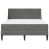 Cadre de lit avec matelas Gris foncé 140 x 190 cm Velours 629980629980