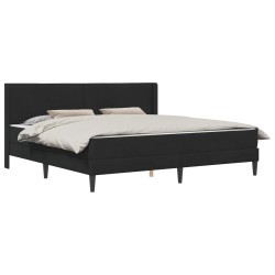 Cadre de lit avec matelas Noir 180 x 200 cm Velours 629981629981
