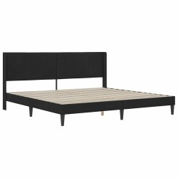Cadre de lit avec matelas Noir 180 x 200 cm Velours 629981629981