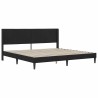 Cadre de lit avec matelas Noir 180 x 200 cm Velours 629981629981