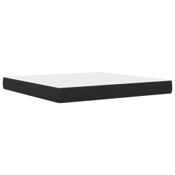 Cadre de lit avec matelas Noir 180 x 200 cm Velours 629981629981