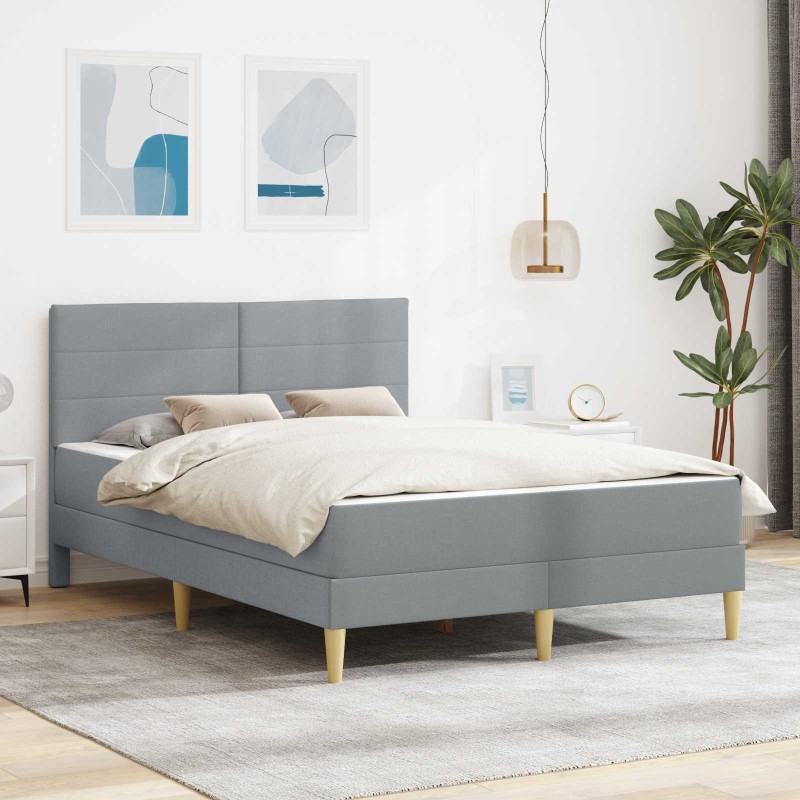 Cadre de lit Gris clair 160 x 200 cm Polyester 629982629982