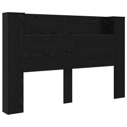 Cabinet de Tête de Lit avec LED Chêne Noir Bois d'ingénierie 629984629984