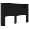 Cabinet de Tête de Lit avec LED Chêne Noir Bois d'ingénierie 629984629984