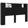 Cabinet de Tête de Lit avec LED Chêne Noir Bois d'ingénierie 629984629984