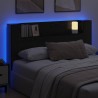 Cabinet de Tête de Lit avec LED Chêne Noir Bois d'ingénierie 629984629984