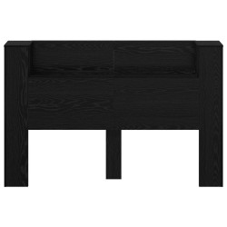 Cabinet de Tête de Lit avec LED Chêne Noir Bois d'ingénierie 629984629984