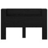 Cabinet de Tête de Lit avec LED Chêne Noir Bois d'ingénierie 629984629984