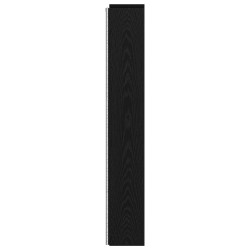 Cabinet de Tête de Lit avec LED Chêne Noir Bois d'ingénierie 629984629984