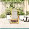 Chaise pliante avec accoudoirs bois d'acacia taupe et textilène 629986629986