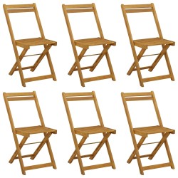 Chaises de jardin pliantes 6 pcs Naturel 40 x 53 x 80 cm 629988629988