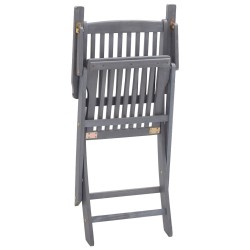 Chaises pliables d'extérieur lot de 4 et coussins Bois d'acacia 629991629991