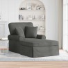 Chaise lounge avec jupe avec coussin 3 pcs Gris foncé 629994629994