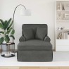 Chaise lounge avec jupe avec coussin 3 pcs Gris foncé 629994629994