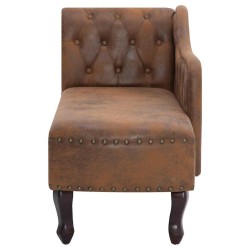 Chaise longue Marron Similicuir daim 629995629995