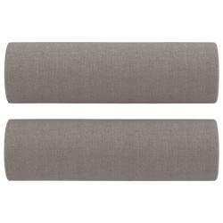 Canapé 2 places avec oreillers décoratifs taupe 120 cm tissu 629997629997