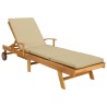 Chaise longue avec coussin 100% Polyester Teck Solide 630002630002