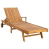 Chaise longue avec coussin 100% Polyester Teck Solide 630002630002