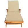 Chaise longue avec coussin 100% Polyester Teck Solide 630002630002