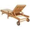 Chaise longue avec coussin 100% Polyester Teck Solide 630002630002