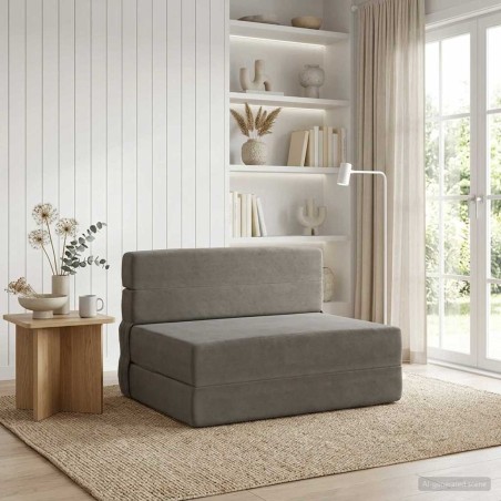 Canapé-lit pliable Gris clair 70 x 80 x 60 cm Tissu 630003630003