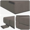 Canapé-lit pliable Gris clair 70 x 80 x 60 cm Tissu 630003630003