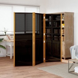 Cloison de séparation 3 panneaux Noir 210x180 cm 630005630005