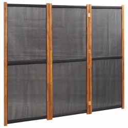 Cloison de séparation 3 panneaux Noir 210x180 cm 630005630005