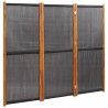 Cloison de séparation 3 panneaux Noir 210x180 cm 630005630005