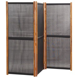 Cloison de séparation 3 panneaux Noir 210x180 cm 630005630005