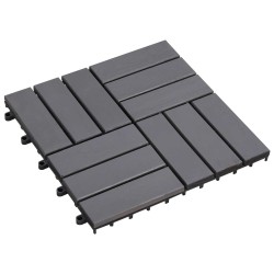 Carreau de terrasse 20 pcs Gris 30 x 30 cm Bois d'acacia 630006630006