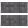 Carreau de terrasse 20 pcs Gris 30 x 30 cm Bois d'acacia 630006630006