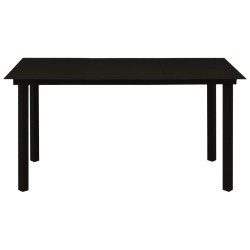 Ensemble à manger d'extérieur 5 pcs Rotin PVC Noir 630012630012