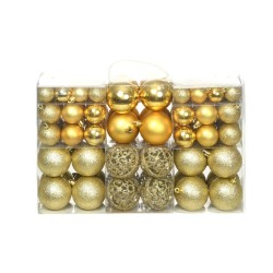 Ensemble de boules de Noël 100 pcs 3/4/6 cm Doré 630014630014