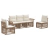 Ensemble de canapé de jardin 5 pcs Beige polyrotin 630016630016