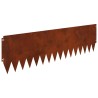 Bordure de Pelouse 10 pcs 103 x 30 cm Acier Rouillé 630028630028