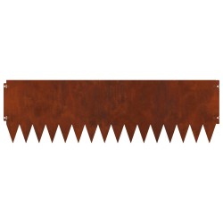 Bordure de Pelouse 10 pcs 103 x 30 cm Acier Rouillé 630028630028