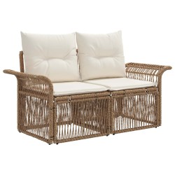 Ensemble de canapé de jardin 4 pcs Beige polyrotin 630037630037