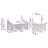 Ensemble de canapé de jardin 5 pcs Beige polyrotin 630039630039