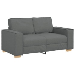 Ensemble de canapé 2 pcs avec coussins en tissu gris foncé 630042630042