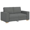 Ensemble de canapé 2 pcs avec coussins en tissu gris foncé 630042630042