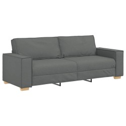 Ensemble de canapé 2 pcs avec coussins en tissu gris foncé 630042630042