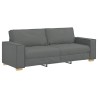 Ensemble de canapé 2 pcs avec coussins en tissu gris foncé 630042630042